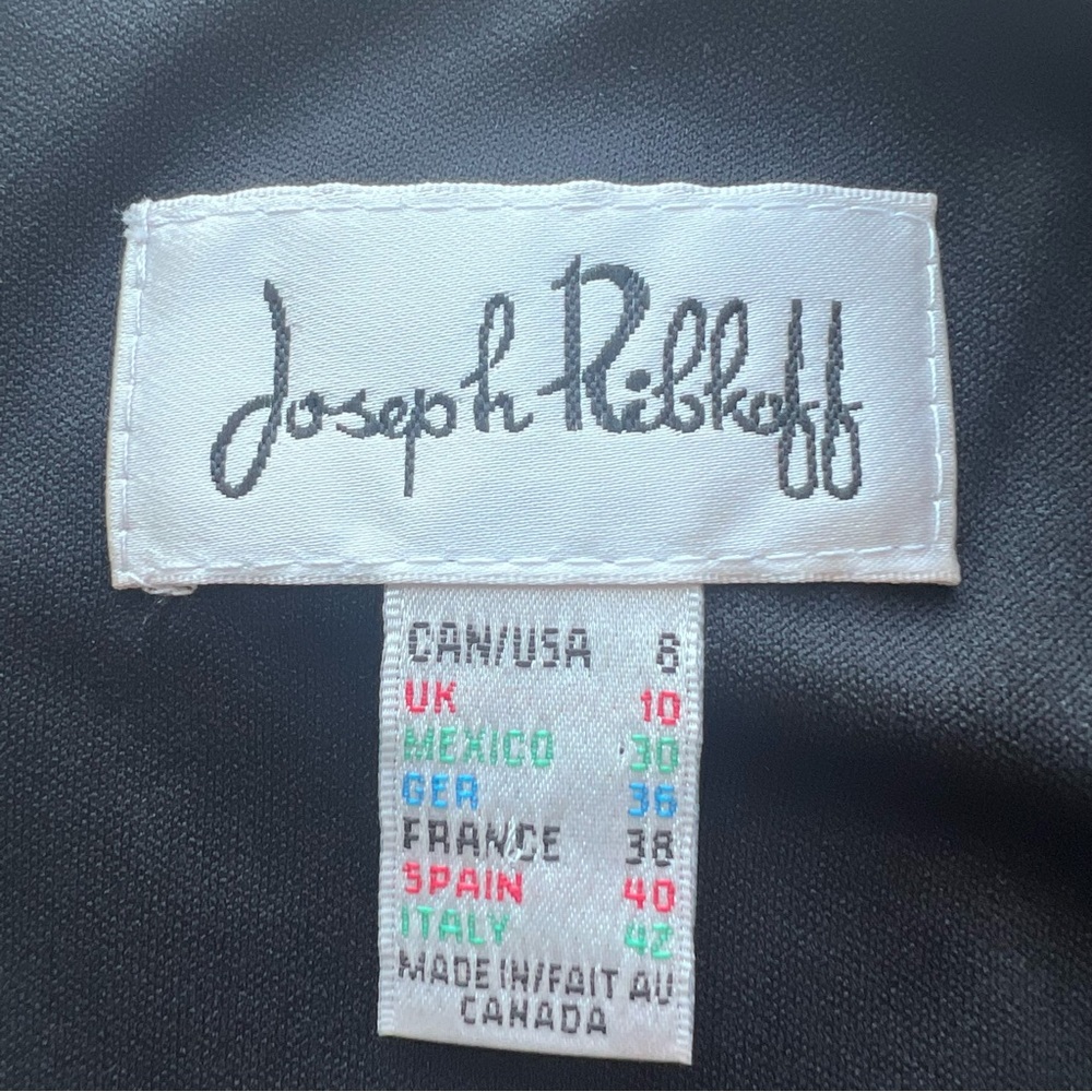 Joseph Ribkoff Black and Purple Midi Dress - Picture 6 of 10